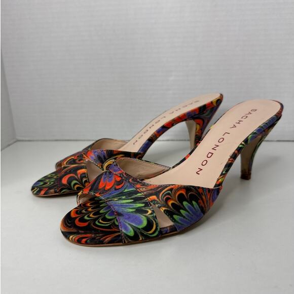 Sacha London Mulit-Colored Mules open toe Heels 8 - Picture 2 of 12